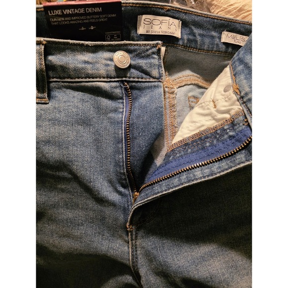Sofia Jeans Womens Melissa Flare High Rise Blue Denim Bell Bottom Pants Size 6 - Picture 5 of 12